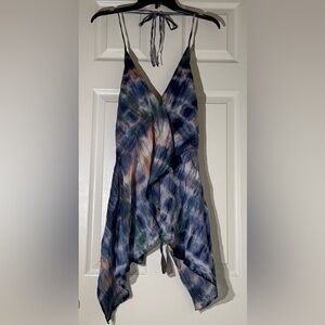 Tie-Dye Spaghetti Strap Tunic Top